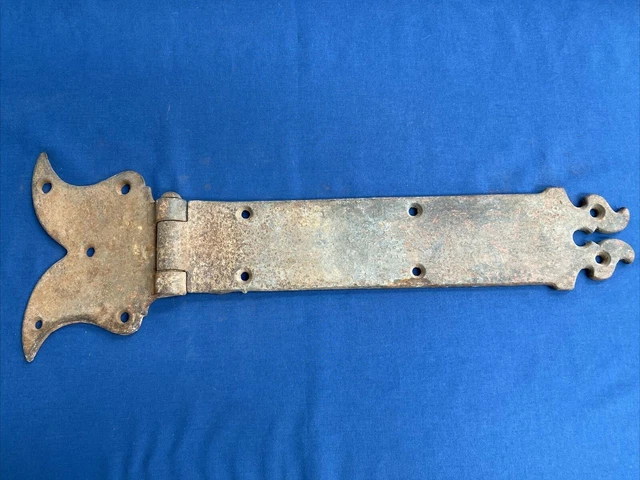 Vintage Antique Extra Heavy Cast Iron Barn Door Shed Strap Hinge 20 1/2"