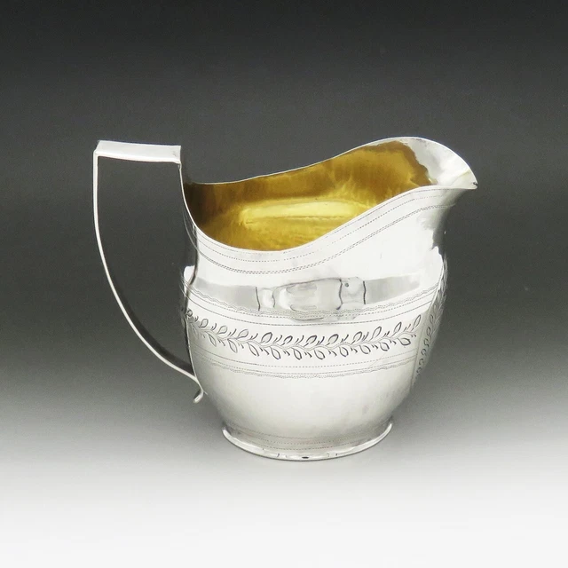 Wonderful Georgian Sterling Silver Creamer Exeter Gilded Interior No Mono