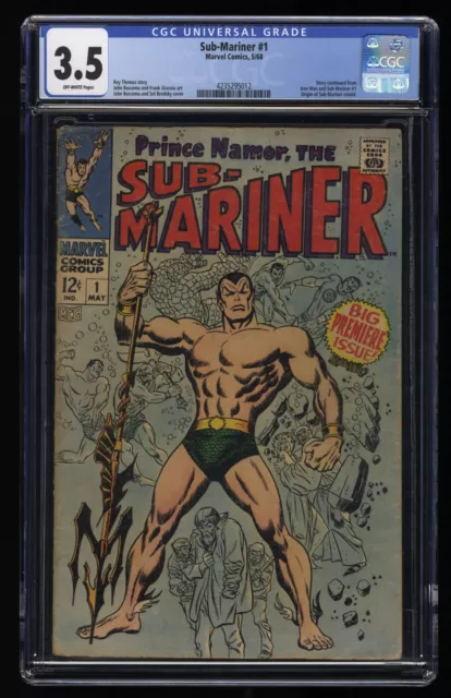 Sub-Mariner #1 CGC VG- 3.5 Off White Origin Retold! Fantastic Four Appearance!