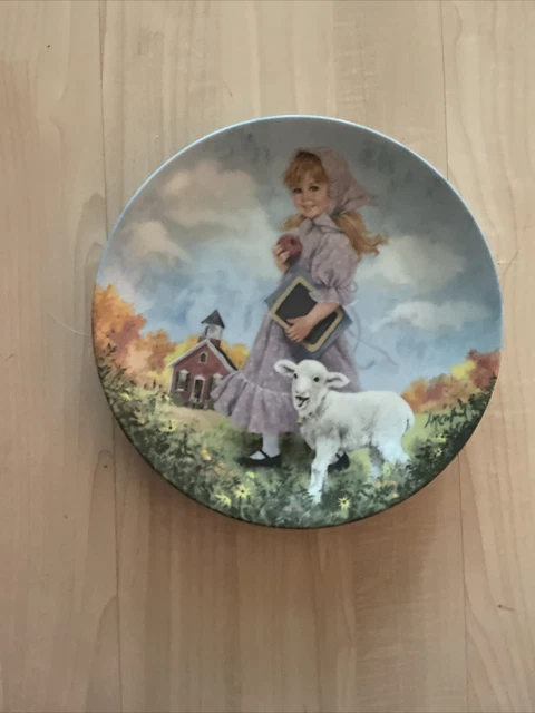 Mary Had a Little Lamb Collector Plate John McClelland Mother Goose 1985 W/ COA