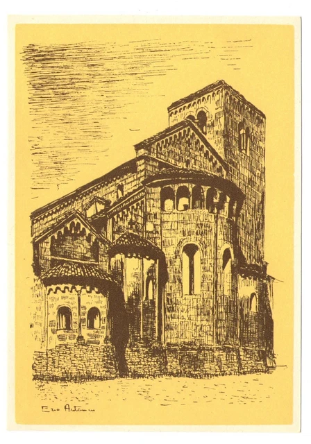 Cartolina - Castell'Arquato (Prov. Piacenza) - Basilica Romanica - FG - NV