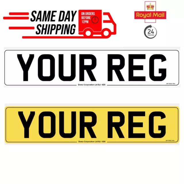 Number Plates Car LEGAL Road Registration MOT Road Standard UK GB EV PLATE REG