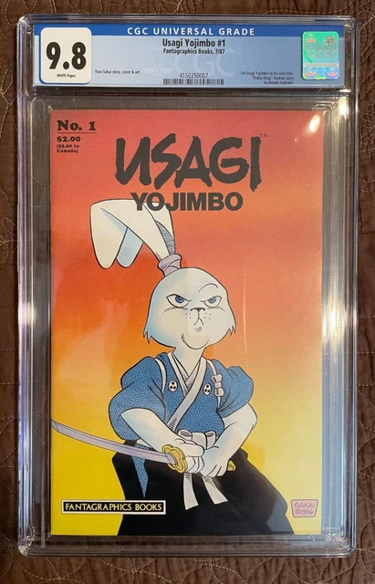 USAGI YOJIMBO #1 CGC 9.8 Near Mint / Mint  White Pages 1987