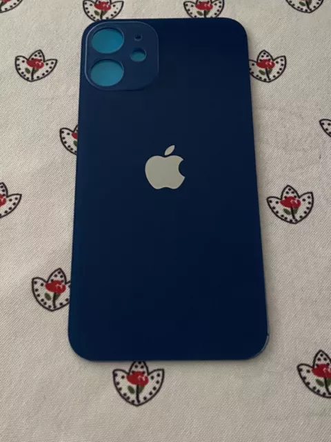 vitre arrière iPhone 12 Mini. Bleu Neuve « Big Hole »