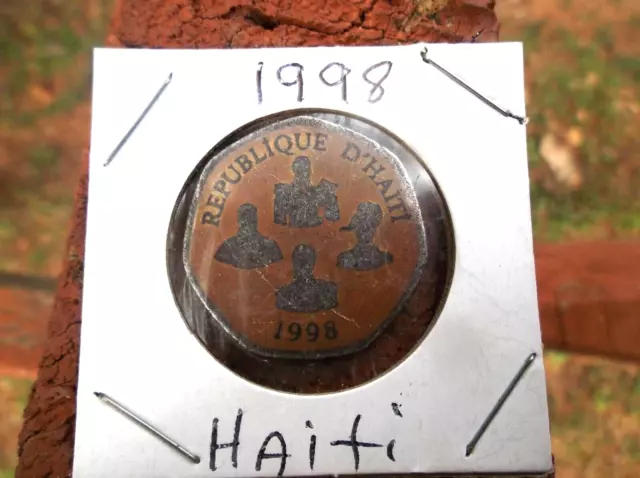 1998 Haiti 5 Gourdes Coin Old Collectible Haitian Coins Rare Money Moneda Five