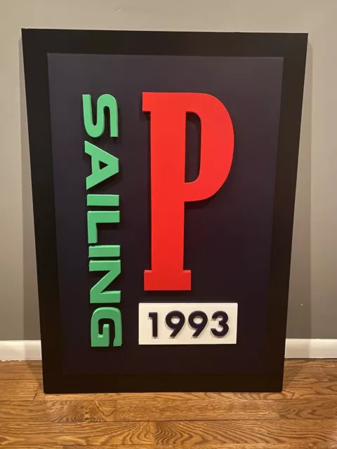 vintage Polo Ralph Lauren P-1993 Sailing Sign Display Logo 1992 92 93 Wall Art