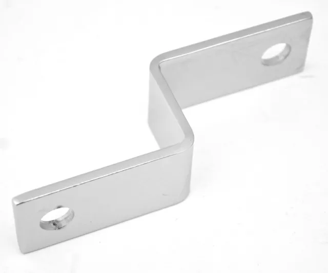 CB Antenna Mirror Mounting Bracket Z Shape Small 5 1/2 X 1 1/2 Chrome UP#33353B