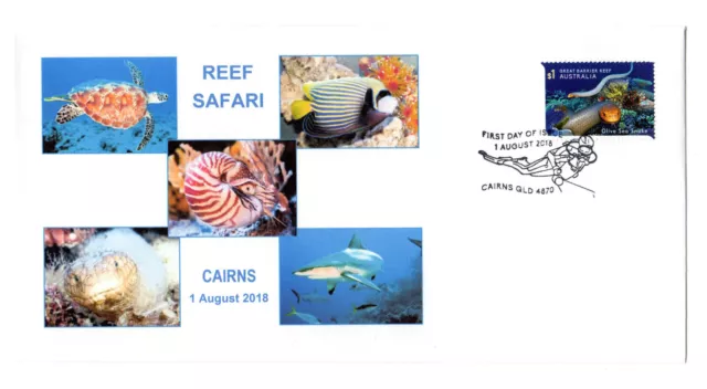 GREAT BARRIER REEF Eels Cairns Scuba Diver FDI pmk FDC $5.91 - PicClick