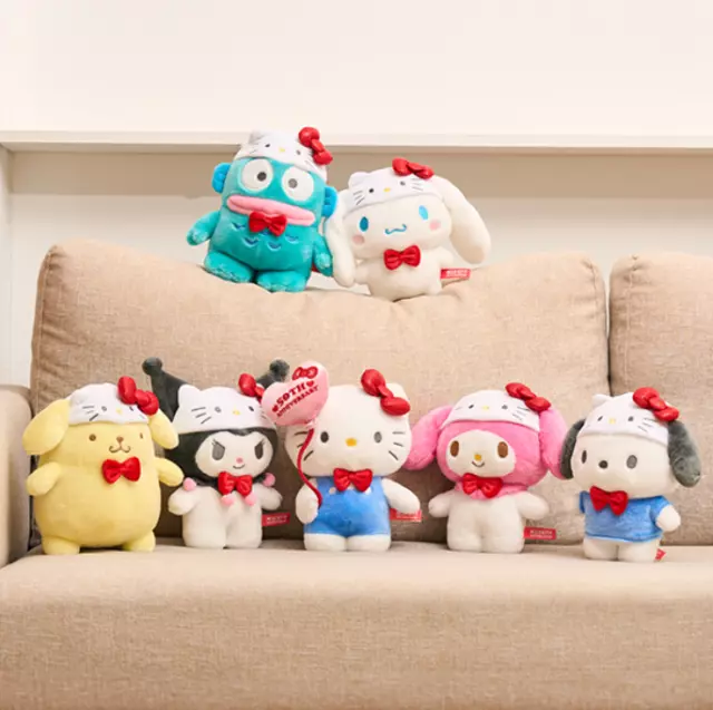 HELLO KITTY 50TH Anniversary Sanrio Character Plush Doll Official MD