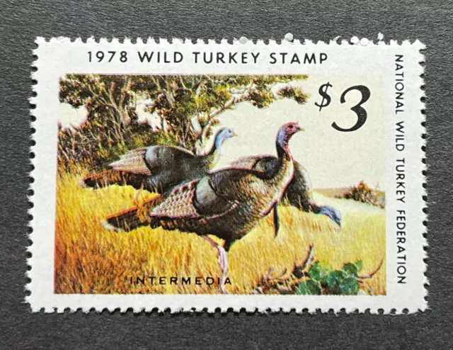WTDstamps - 1978 NWTF-3 National Wild Turkey Federation Stamp - Mint OG NH