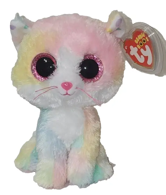 Ty Beanie Boos - FLUFFY the Cat (6 Inch)(Claire's Exclusive) NEW MWMT