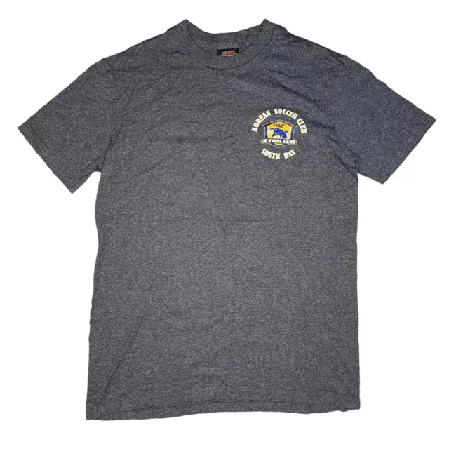Harley Davidson South Bay Staff T-shirt Grey Soccer Club Size N