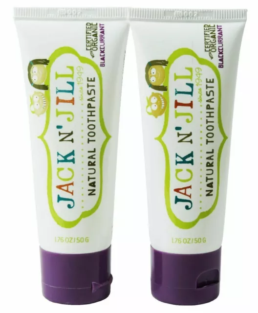 Jack N Jill Enfants Biologique Naturel Dentifrice Cassis 2x50g - Sans