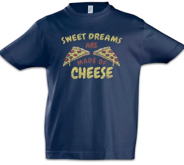 T-shirt Sweet Dreams Are Made Of Cheese bambini ragazzi pizza pizzeria divertimento