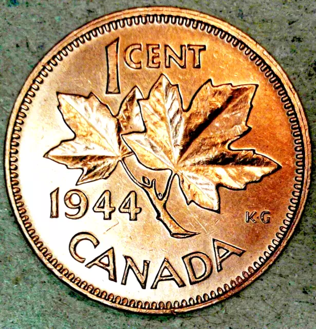 1944 Canada Cent Lovely Circulated Red-Brown King George VI Canadian Penny