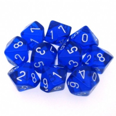 Chessex 10 d10 Dice Set Chessex OPAQUE ORANGE black 26202 Dadi OPACO ARANCIONE nero 