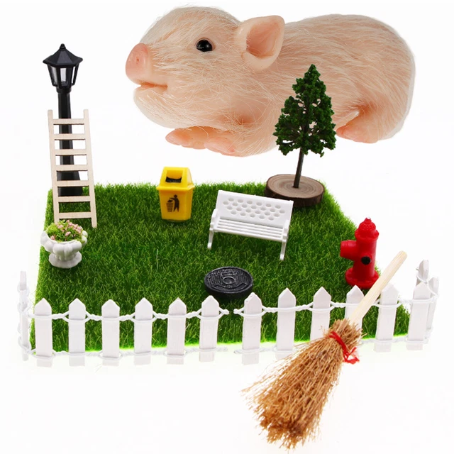 1Set Mini Doll Full Body Silicone Piglet Reborn Baby Piglet Cute lifelike Piglet