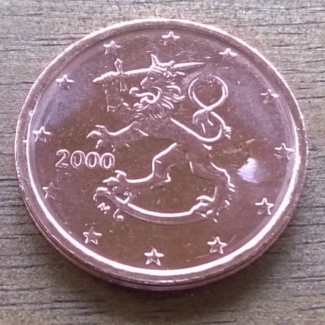 Euro Finlandia Fdc 2 Cent Fior Di Conio Da Rotolino Rari 2000