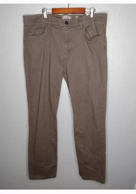 Vince. Men's Pants Slim Straight 36 Brown 5 Pocket Chino A3