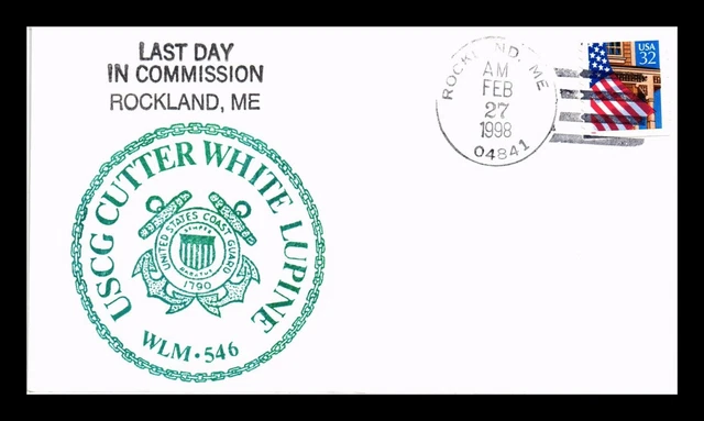 Dr Jim Stamps Us Coast Guard Cover Uscgc Cutter White Lupine Decommissioning