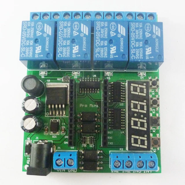 12VDC 24V 4CH Pro mini PLC Board Relay Shield Module for Arduno diy ...