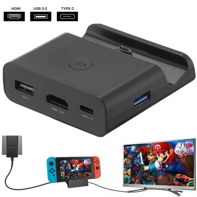 For Nintendo Switch Dock Official TV Docking Station Adapter Charger Charging UK