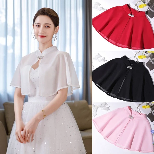 Accessori Sposa Capo Prom Sera Capo Chiffon Scialle Matrimonio Scialle Sposa