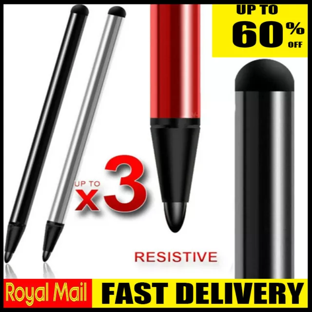 3Pcs Touch Screen Stylus Pens for iPhone iPad Tablet Samsung Android Phone UK