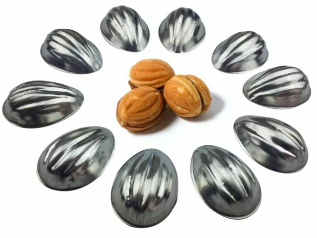 Sets 10- 50 pcs Metal Mold For Sweet Russian Oreshki Cookie Pastry Nutlets
