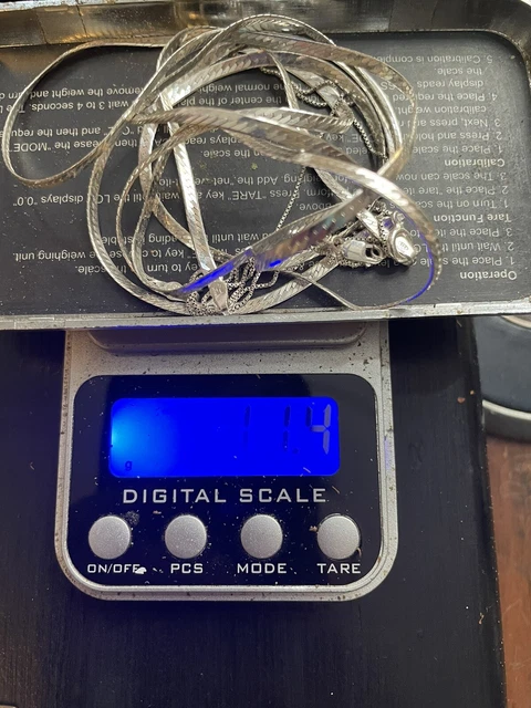 925 STERLING Scrap Jewelry Lot with  ~ 11.4 Grams - 3 Necklaces total