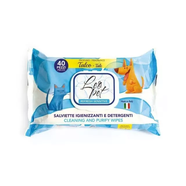 LEOPET Talc - 40 sanitizing wipes