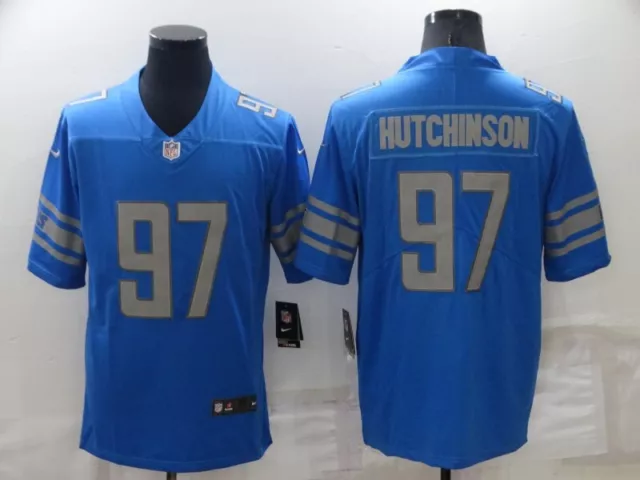 Men's NFL Aidan Hutchinson #97 Detroit Lions American Football Jerseys