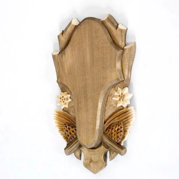 Escudo de Trofeo Placa Gamuza Tallado Tintado Aufsatzhöhe 23cm