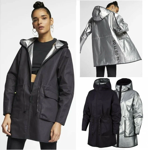 WOMENS NIKE TECH Pack Woven Parka Jacket Reversible Size S Ar2843