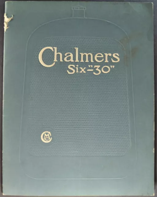 1916 Chalmers Six-30 Brochure Touring Car Cabriolet Roadster Nice Original 16