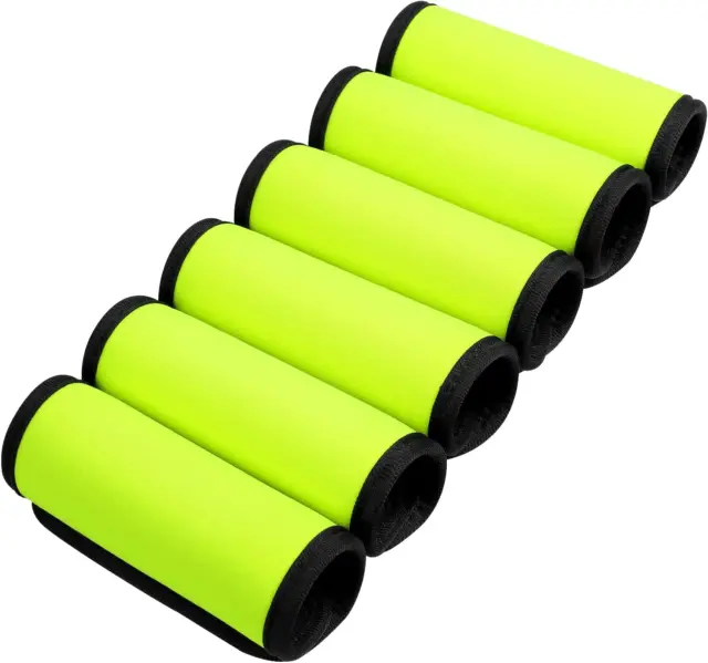 6 Pack Luggage Handle Wrap, Luggage Handle Wraps for Suitcase, Bright Green Lugg