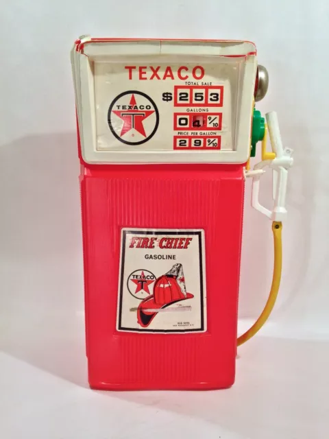 Vintage 1950's Texaco Fire Chief Advertising Sign Toy Gas Pump 29 Cents A Gallon