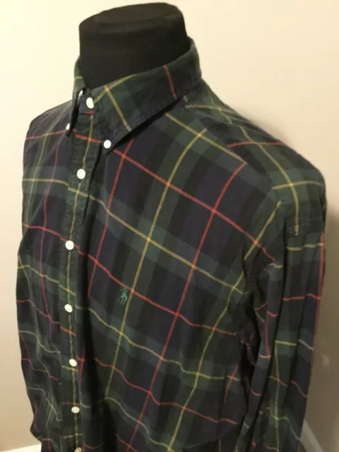 Mens Vintage Polo Ralph Lauren THIN flannel button down shirt size XL NWOT