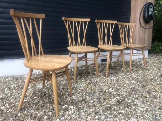 4 Ercol Candlestick John Lewis Mid Century Retro Style Dining Chairs M4689