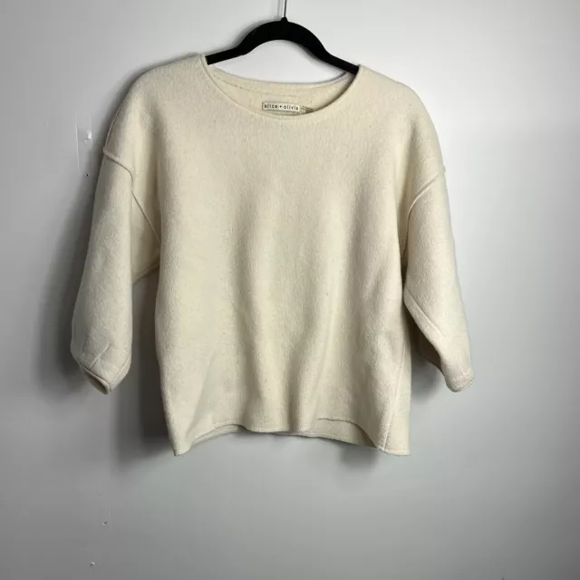 Alice + Olivia Cream wool sweater size Medium