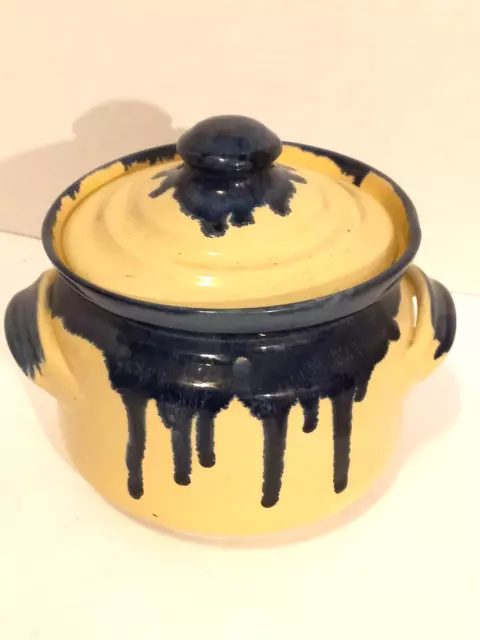 Retro Seagrove Pottery NC Chili Pot Lidded Handmade Signed