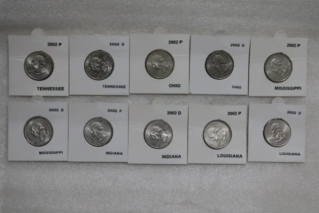 Usa Quarters From 2002 Collection B49 #1049