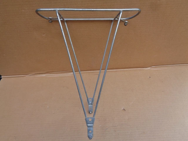 Porte-bagages Arrière Ancien Vélo Peugeot - Métal Argenté - Fabriqué En France (occasion)