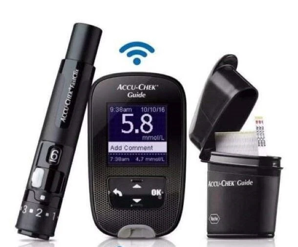 ACCUCHEK GUIDE BLOOD Glucose Monitor,Test Strips,Lancets,Device,Case