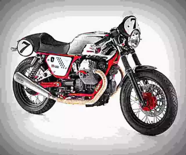 Moto Guzzi V 50 1979 2 A4 Photo Print