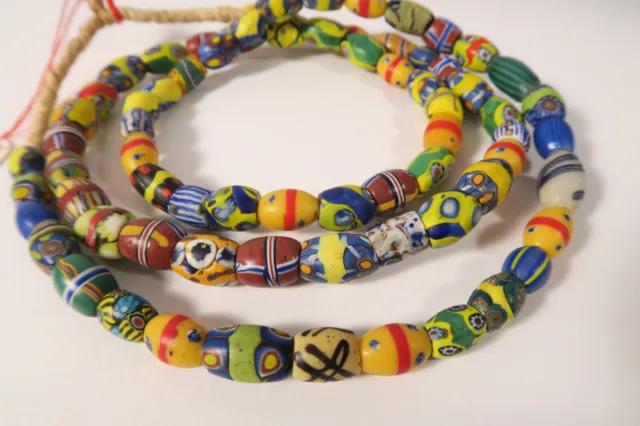 alte Glasperlen Millefiori und andere FW71 Old rare Venetian African Trade Beads