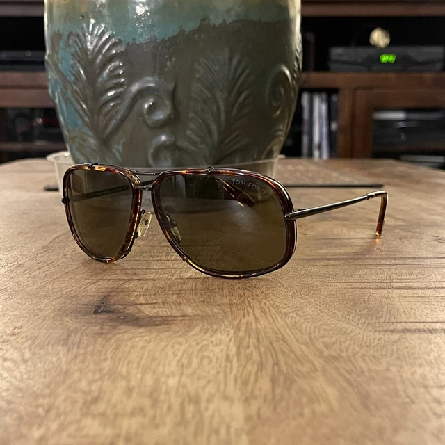 Tom Ford Aviator Sunglasses TF110 Andres Brown Tortoise Shell