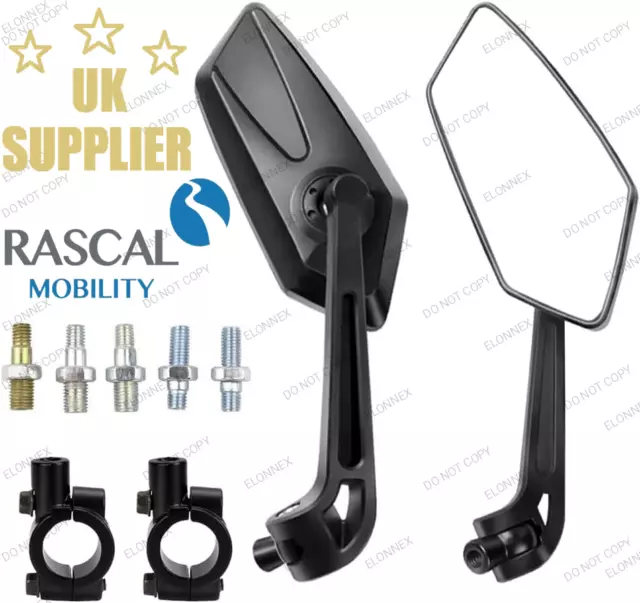 Rascal Mobility Scooter Mirrors Rascal  Pair Fits All Rascal Models.