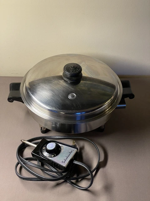 Saladmaster 11" Electric Skillet Pan Oil Core Vapo Lid #7815E With Cord And Lid Saladmaster 11" Electric Skillet Pan Oil Core Vapo Lid #7815E With Cord And Lid