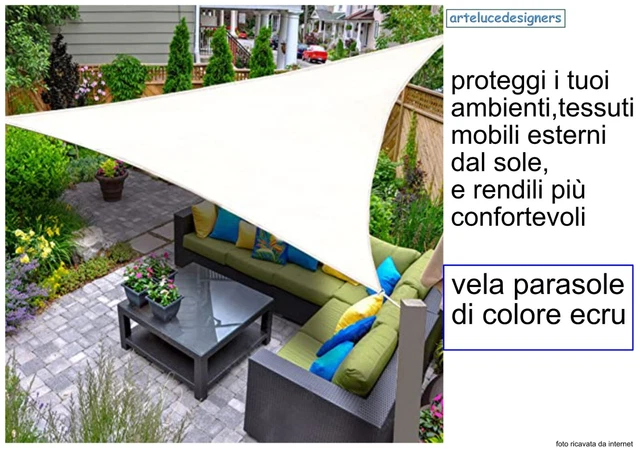 Tenda A Vela Ombreggiante HAIKUS 3x4m Grigia - Impermeabile, UV 98% Per Giardino E Terrazzo - Foto 8